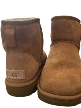 UGG Cream and Tan Shearling Boots